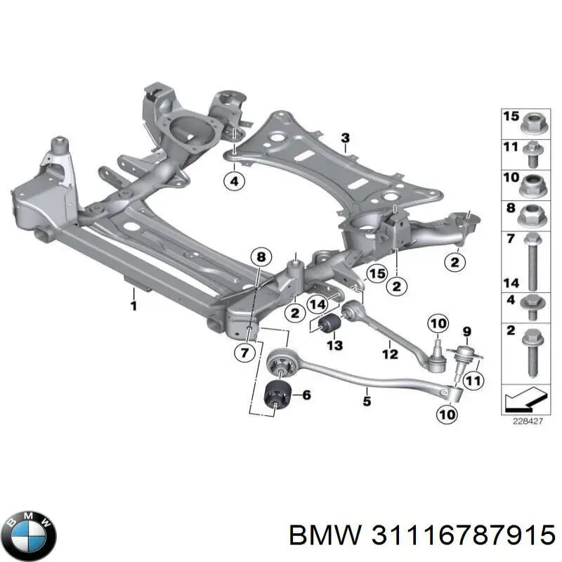 Subchasis delantero soporte motor BMW 31116787915 precio, desde 577,90 EUR