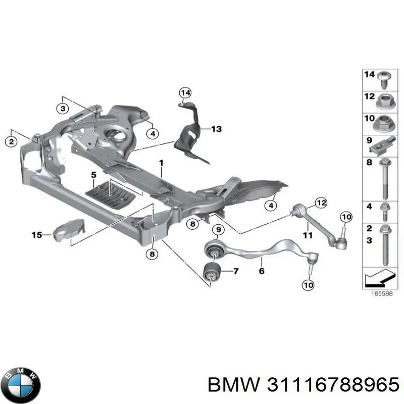 Subchasis delantero soporte motor BMW 31116788965 precio, desde 577,90 EUR