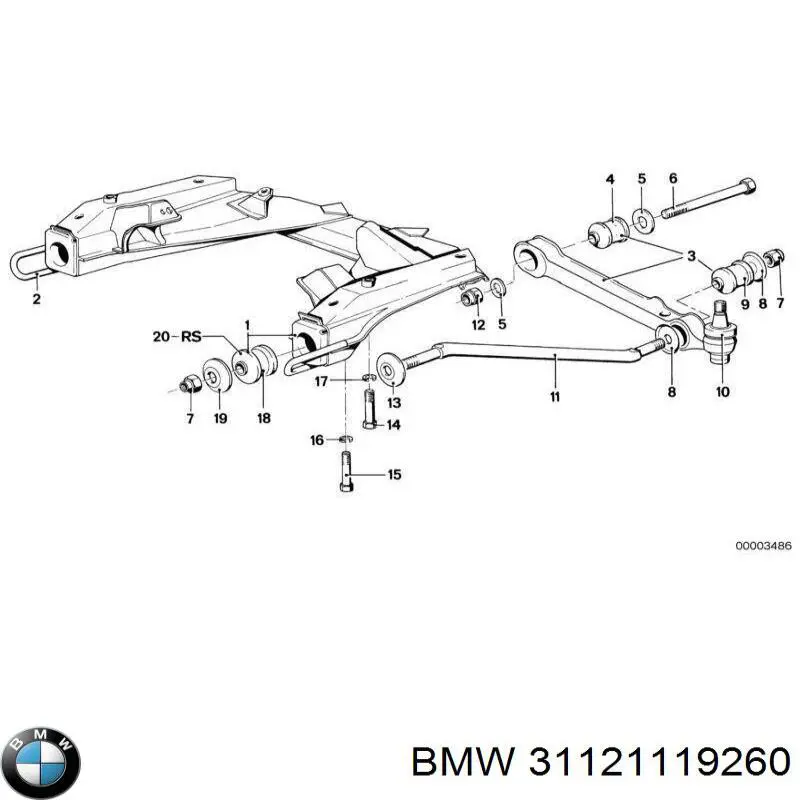Silentblock de brazo de suspensión BMW 31121119260 precio, desde 3,93 EUR