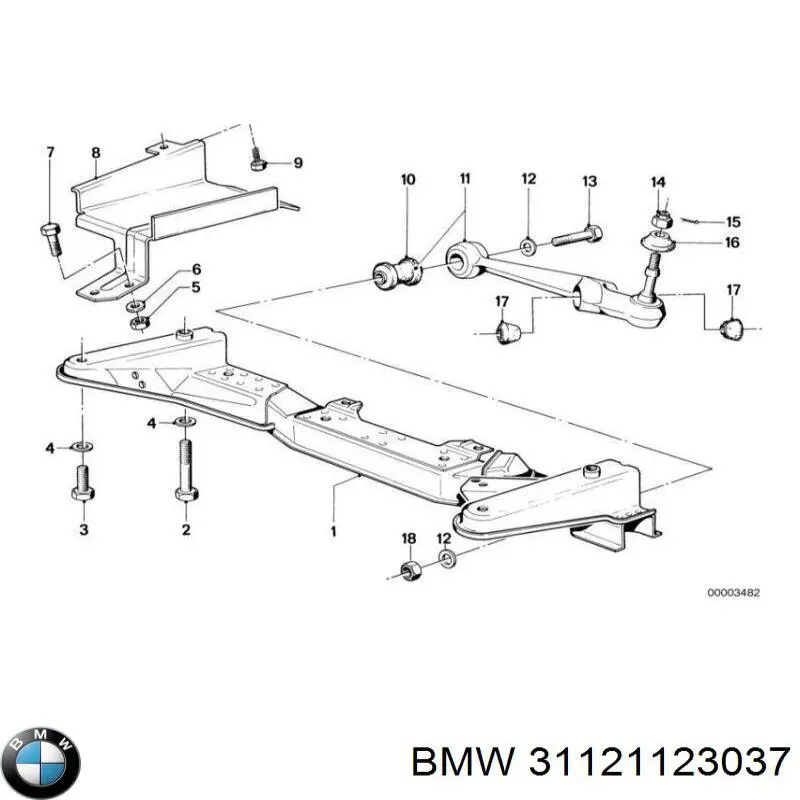 31121123037 BMW Silentblock de brazo de suspensión delantero inferior