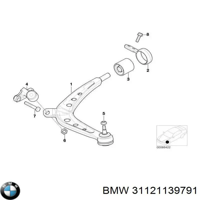 Soporte De Montaje De Palanca Delantera para BMW 3 (E46)