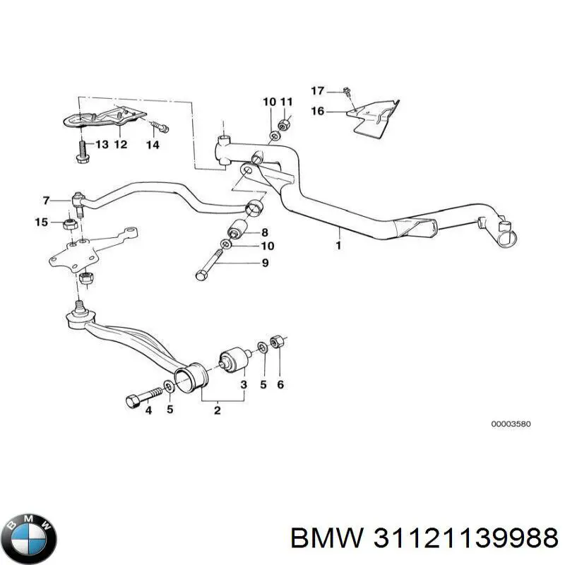 Comprar 31121139988 BMW Brazo inferior derecho de la suspensión delantera