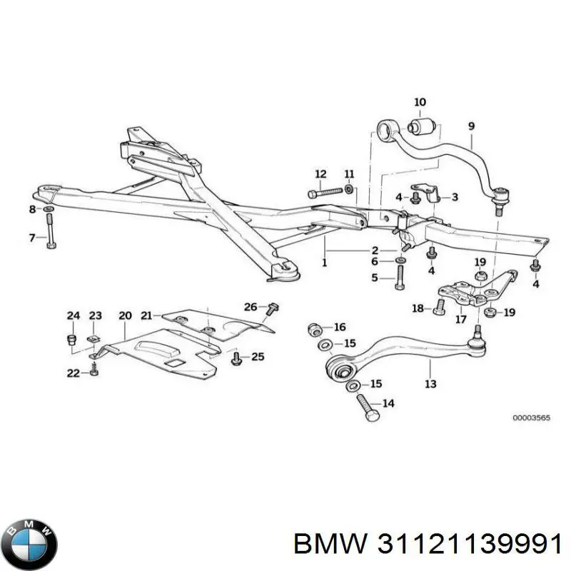 Comprar 31121139991 BMW Brazo inferior izquierdo de la suspensión delantera