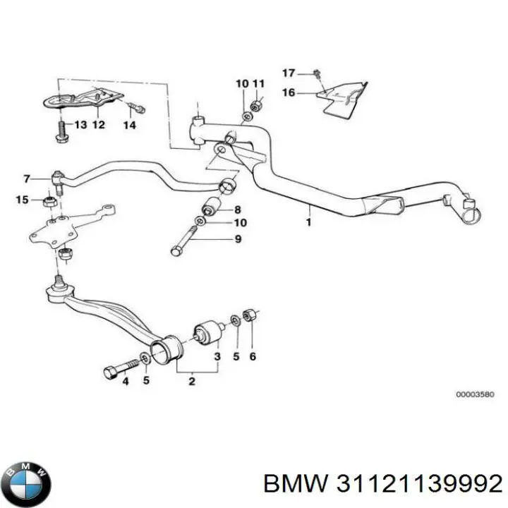 Brazo inferior derecho de la suspensión delantera BMW 31121139992 precio, desde 36,75 EUR