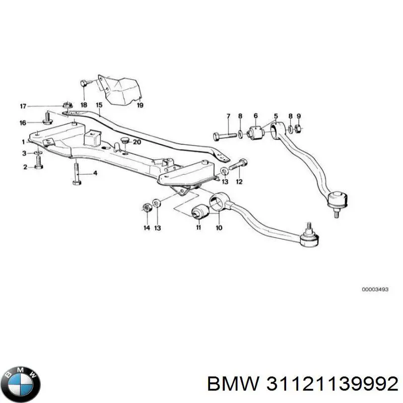 Comprar 31121139992 BMW Brazo inferior derecho de la suspensión delantera
