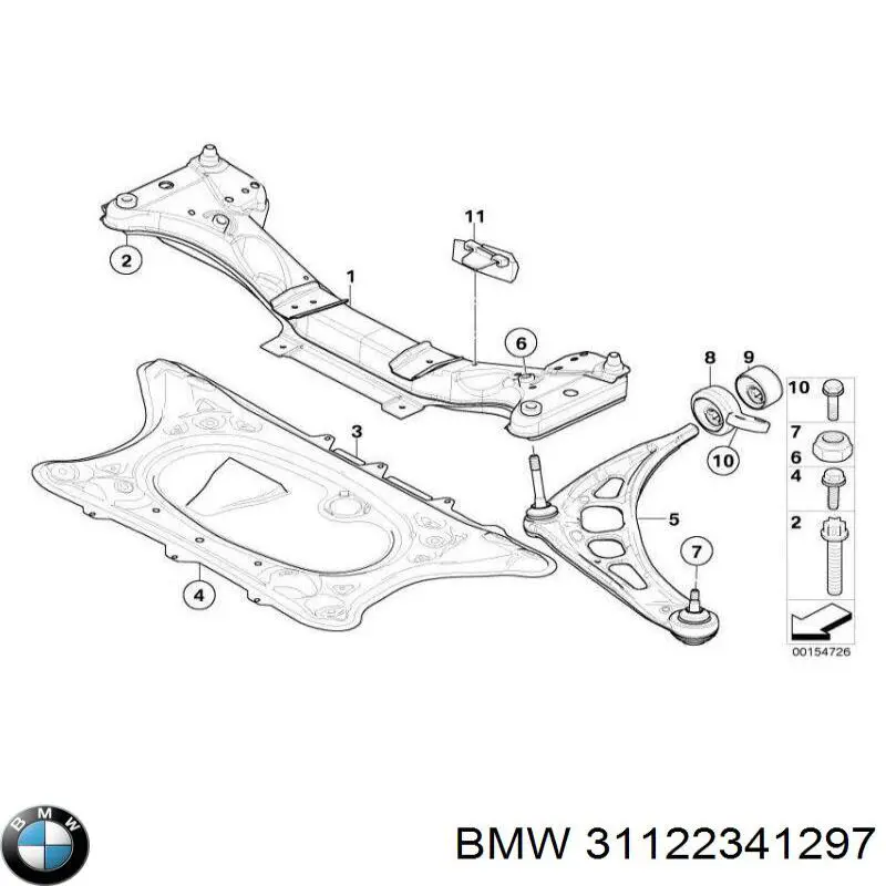 Brazo inferior izquierdo de la suspensión delantera BMW 31122341297 precio, desde 79,86 EUR