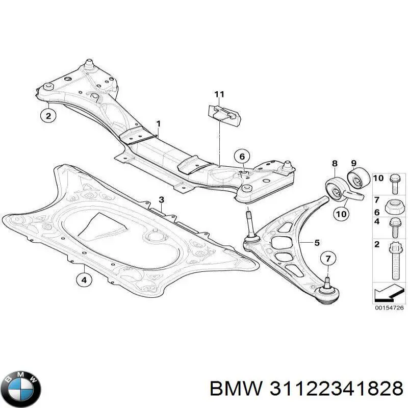 31122341828 BMW brazo suspension trasero superior derecho