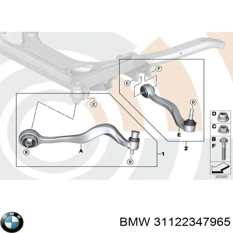 Comprar 31122347965 BMW Brazo inferior derecho de la suspensión delantera
