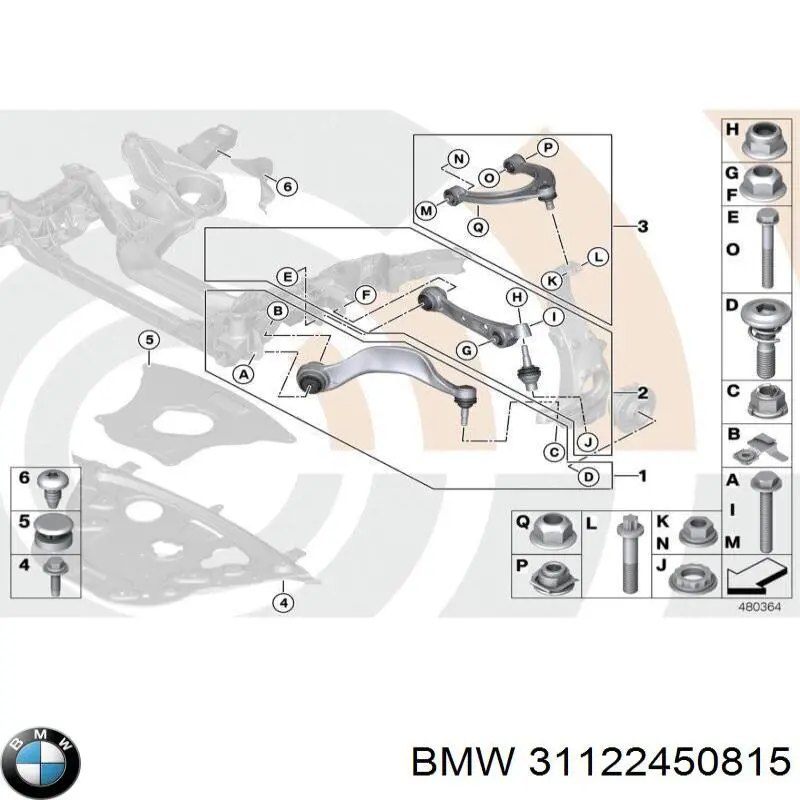 Comprar 31122450815 BMW Brazo inferior izquierdo de la suspensión delantera