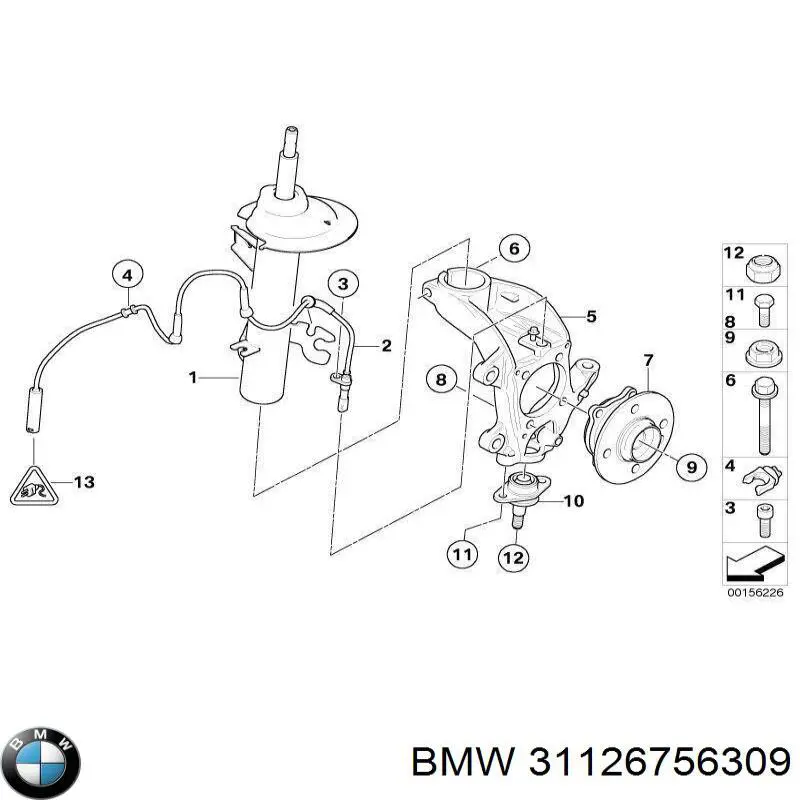 31126756309 BMW rótula de suspensión inferior