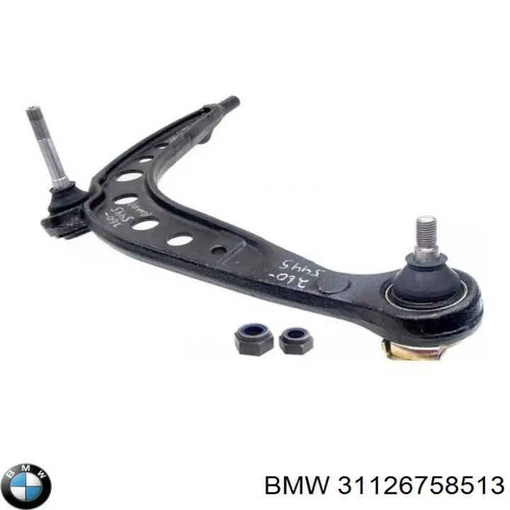 Brazo inferior izquierdo de la suspensión delantera 31126758513 BMW