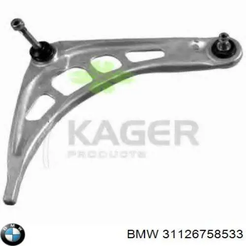Brazo inferior izquierdo de la suspensión delantera 31126758533 BMW