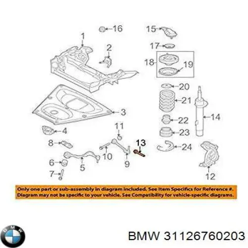 Perno de cubo BMW 31126760203 precio, desde 6,59 EUR