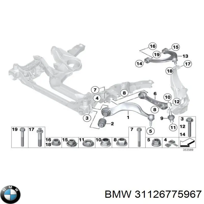 Comprar 31126775967 BMW Brazo superior izquierdo/derecho de suspensión delantera
