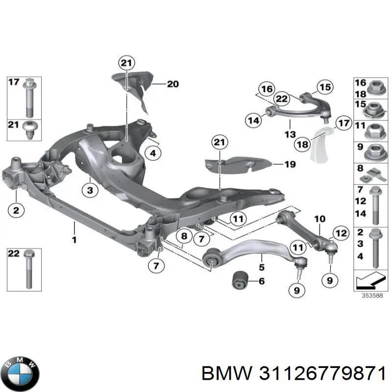 Comprar 31126779871 BMW Brazo superior izquierdo/derecho de suspensión delantera