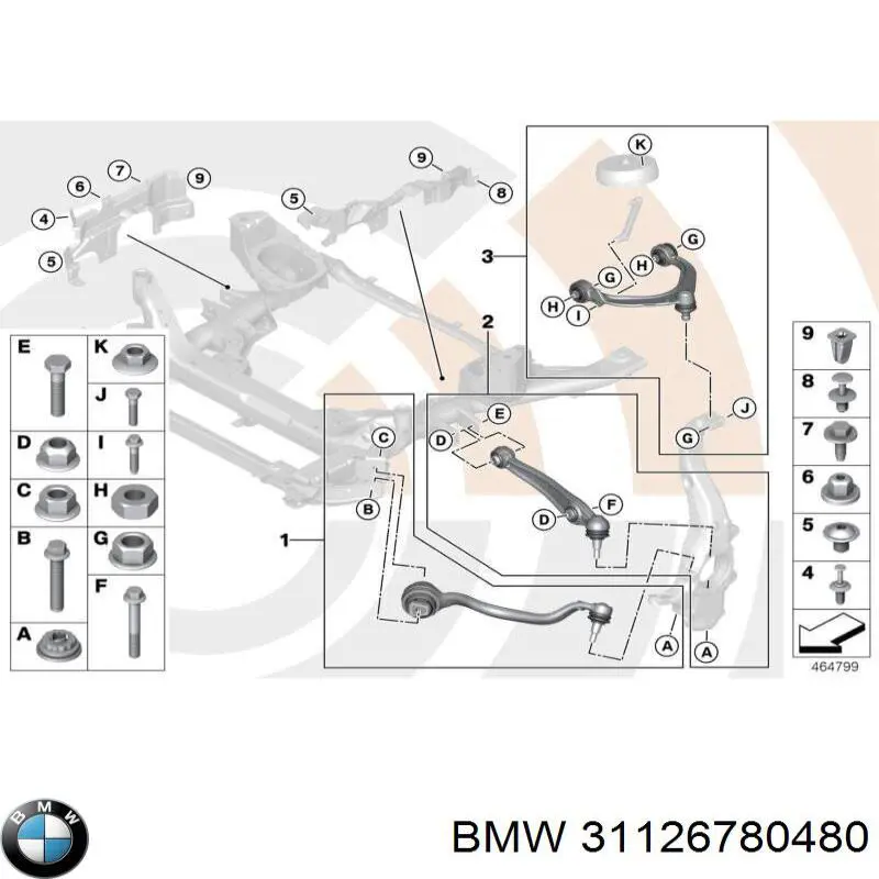 31126780480 BMW bulon apreta palanca de cambios