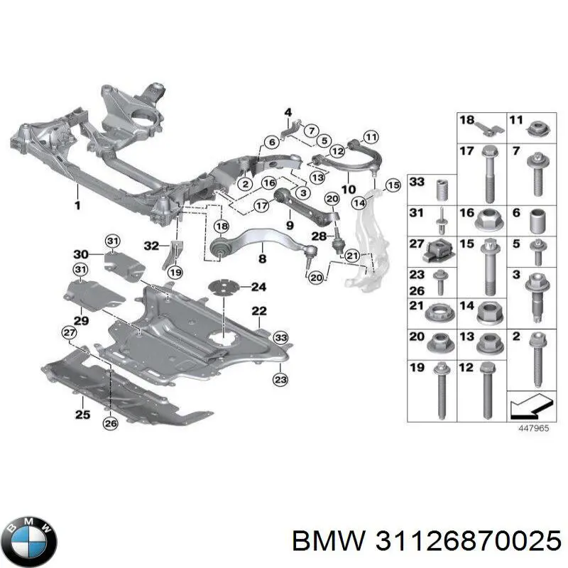 Brazo superior izquierdo/derecho de suspensión delantera BMW 31126870025 precio, desde 109,64 EUR