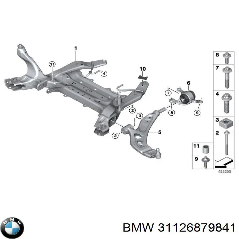 Brazo inferior izquierdo de la suspensión delantera BMW 31126879841 precio, desde 85,02 EUR