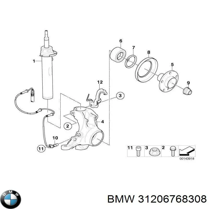 31206768308 BMW Cubo delantero