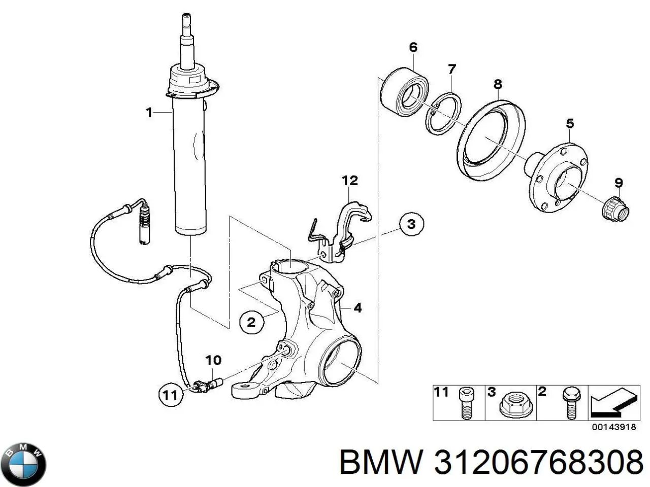 Buje de rueda delantero BMW 31206768308 precio, desde 120,58 EUR