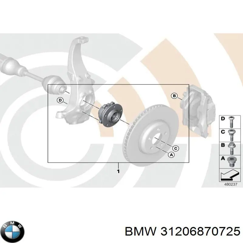 Buje de rueda BMW 31206870725