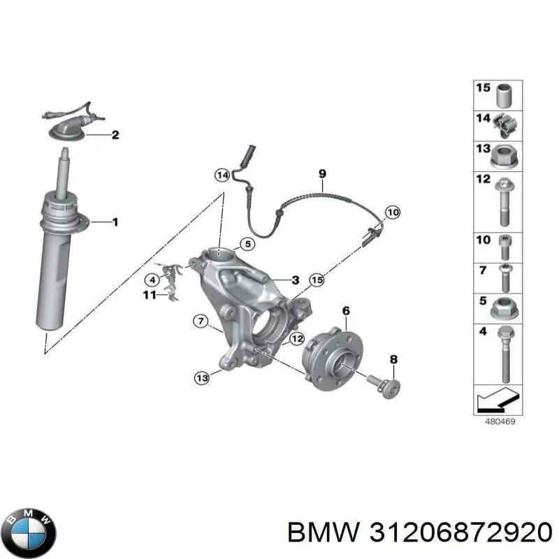 Tornillo de cubo para BMW X2 (F39)