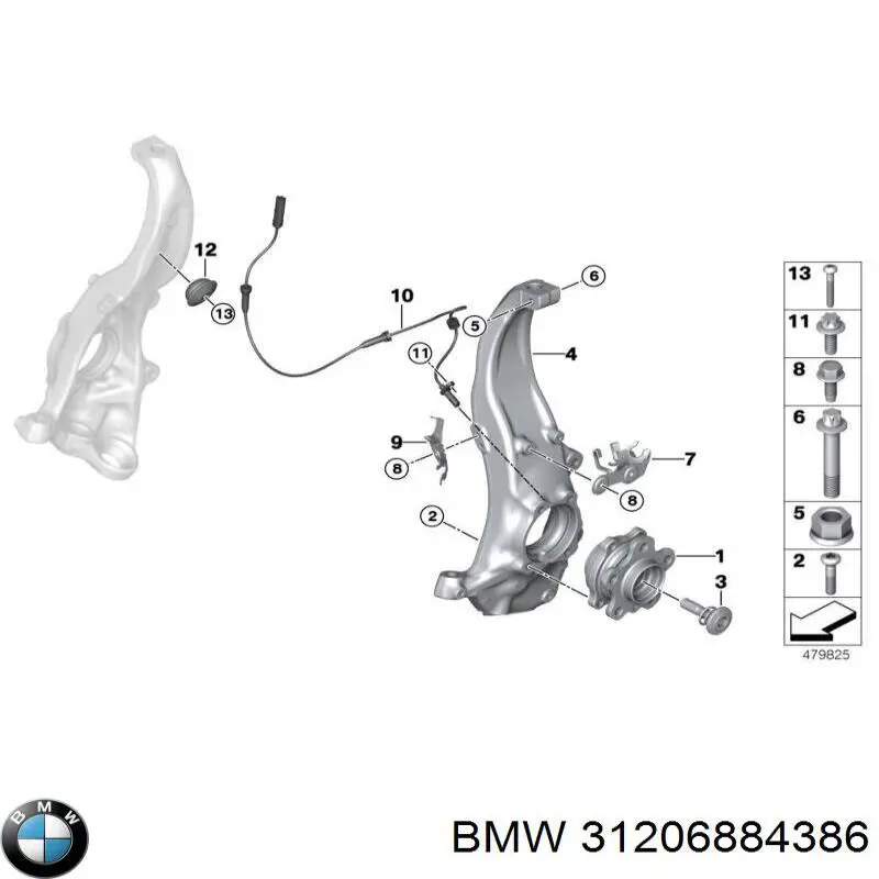 Mangueta delantera derecha BMW 31206884386 precio, desde 612,25 EUR