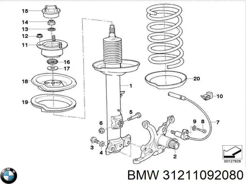 Mangueta delantera derecha BMW 31211092080 precio, desde 98,74 EUR