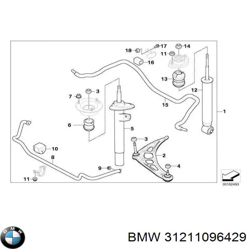 Mangueta delantera izquierda BMW 31211096429 precio, desde 65,34 EUR
