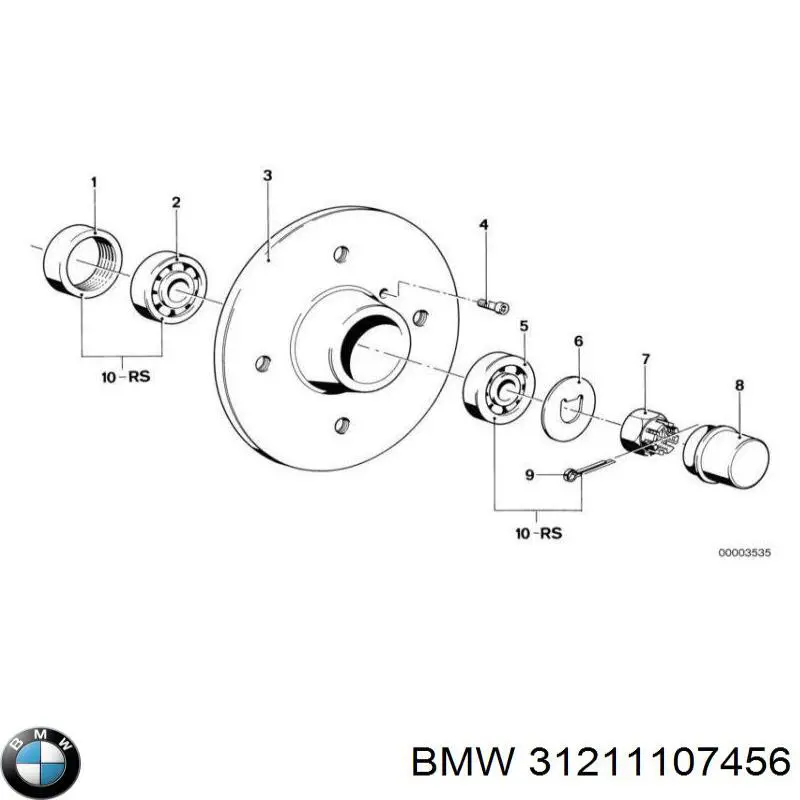 31211107456 BMW cojinete de rueda delantero