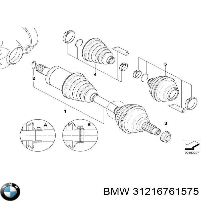 Mangueta delantera izquierda BMW 31216761575 precio, desde 98,74 EUR