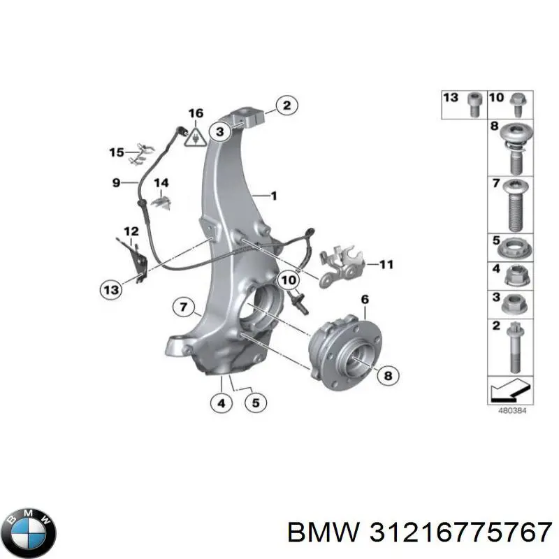 Comprar 31216775767 BMW Mangueta delantera izquierda