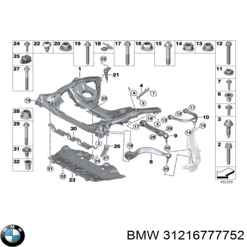 Comprar 31216777752 BMW Mangueta delantera derecha