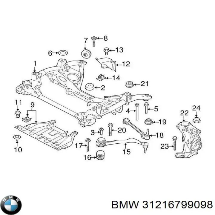 Mangueta delantera derecha BMW 31216799098 precio, desde 242,48 EUR