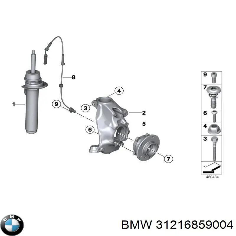Mangueta delantera derecha BMW 31216859004 precio, desde 438,75 EUR