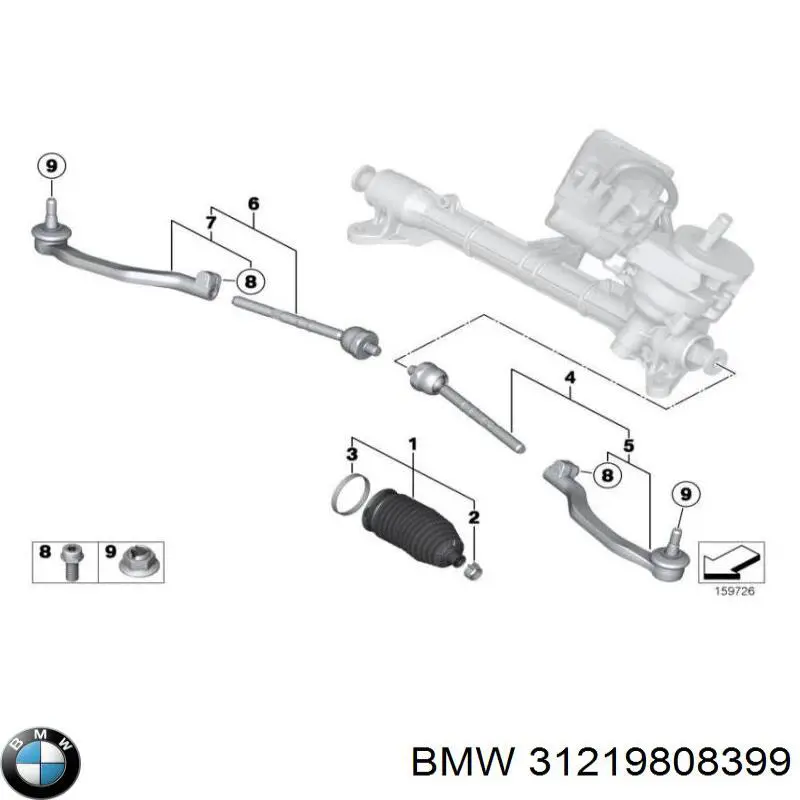 Mangueta delantera izquierda BMW 31219808399 precio, desde 142,30 EUR