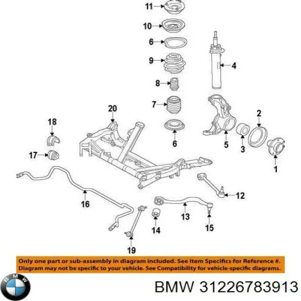 31226783913 BMW cojinete de rueda delantero
