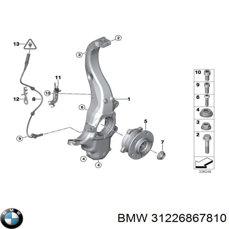 31206783747 BMW cubo de rueda delantero