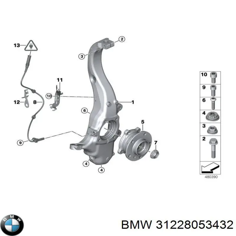 31228053432 BMW cubo de rueda delantero