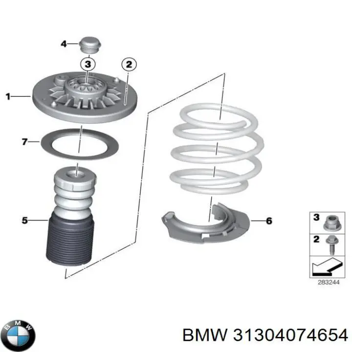 31304074654 BMW soporte amortiguador delantero