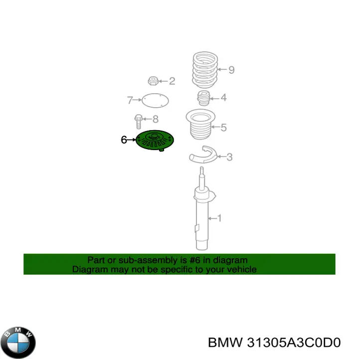 Soporte del amortiguador delantero BMW 31305A3C0D0 precio, desde 53,21 EUR