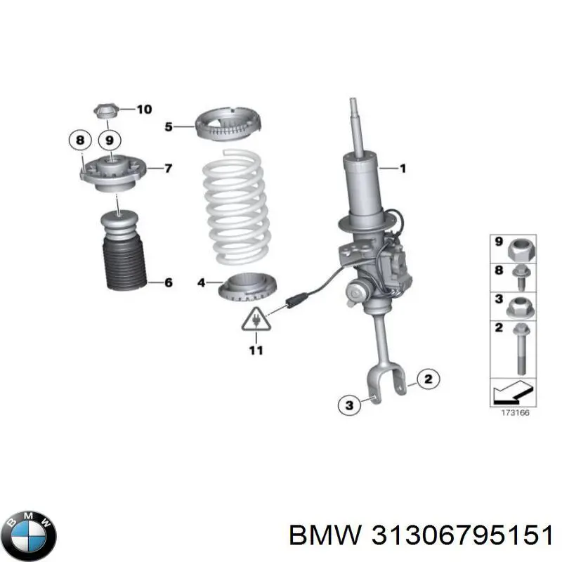 Comprar 31306795151 BMW Tornillo de fijación del amortiguador delantero