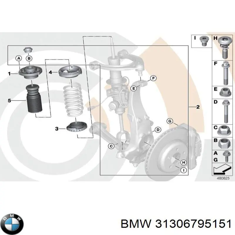 Tornillo de fijación del amortiguador delantero BMW 31306795151 precio, desde 4,60 EUR