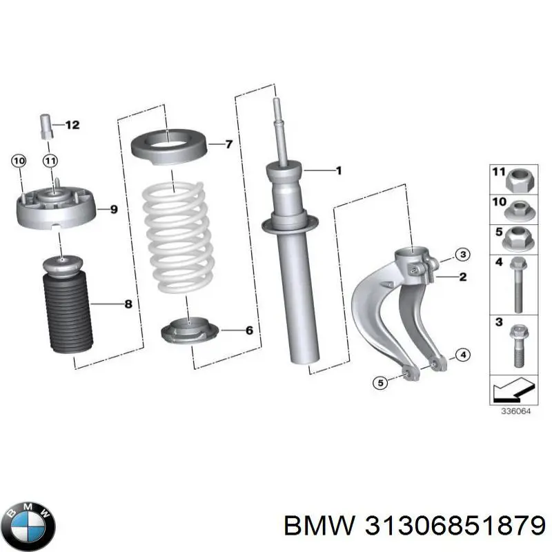 31306851879 BMW soporte amortiguador delantero