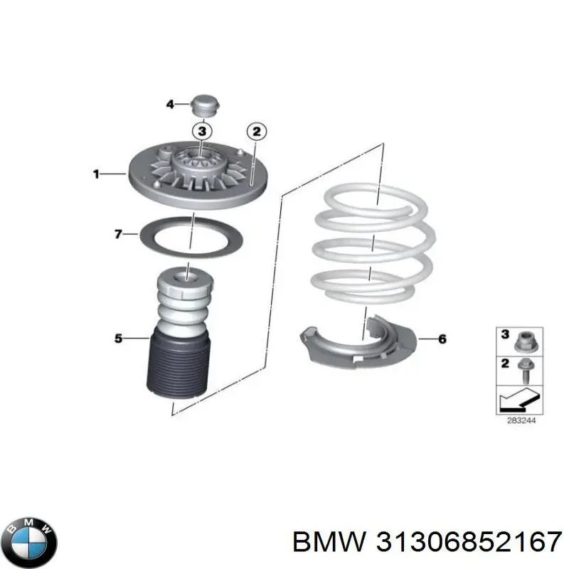 Soporte del amortiguador delantero BMW 31306852167 precio, desde 41,93 EUR