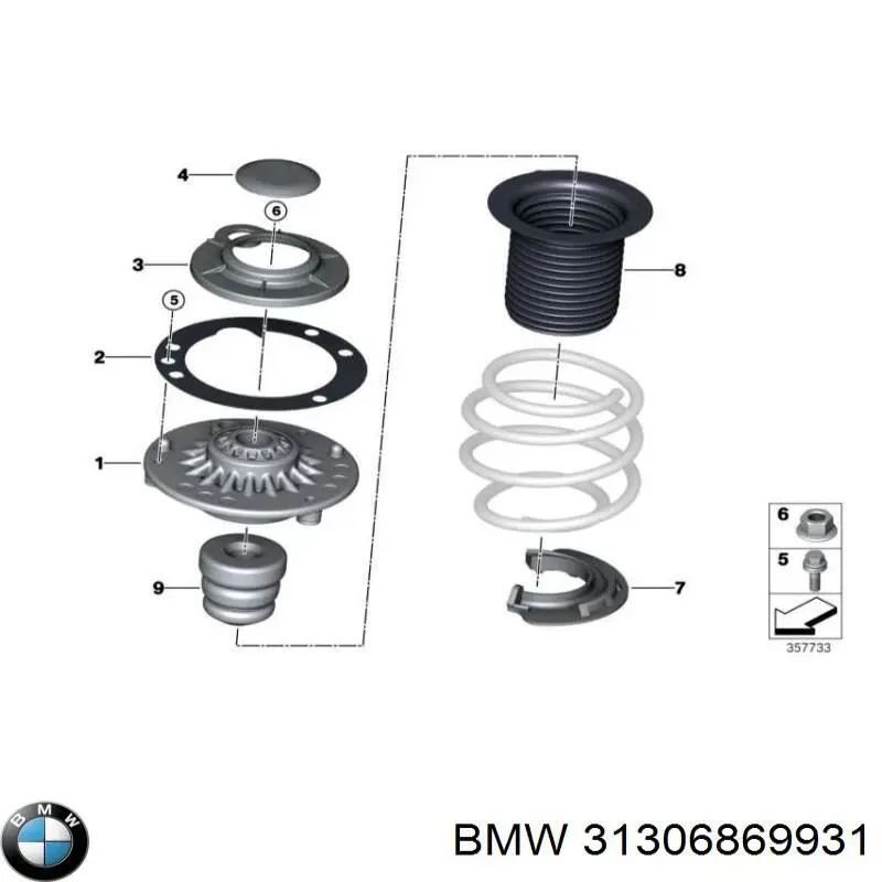 Perno de fijación del brazo inferior delantero BMW 31306869931 precio, desde 4,90 EUR