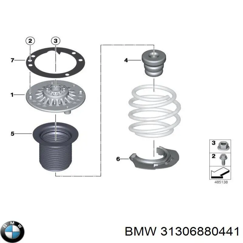 31306880441 BMW soporte amortiguador trasero