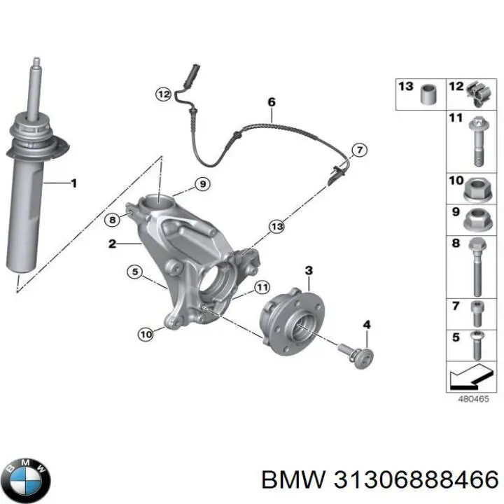 Comprar 319608 Sachs Amortiguador delantero derecho