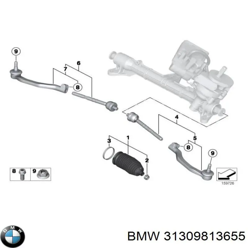 31309813655 BMW amortiguador delantero izquierdo