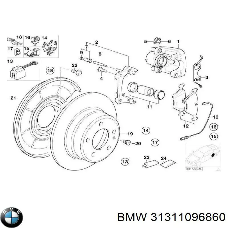 31311093845 BMW amortiguador delantero